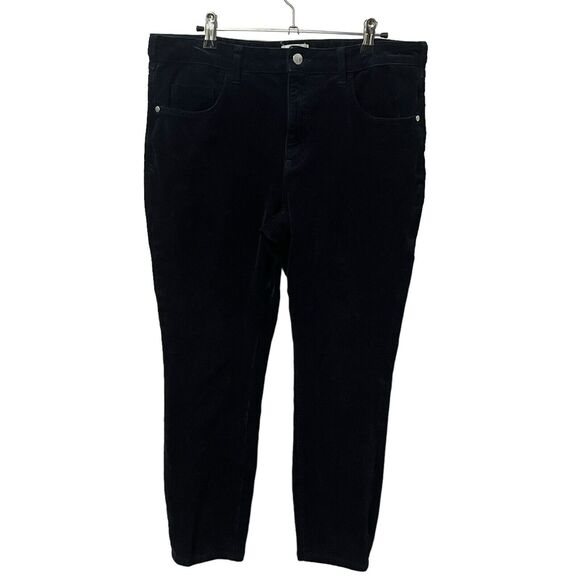 Anthropologie Pilcro Corduroy Pants Women’s 32 Navy High Rise Skinny Fall Casual - Picture 2 of 13